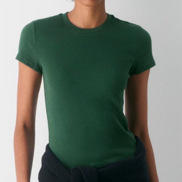 ARITZIA HomeStretch™ Rib Crew T-Shirt Campus Green Medium - Picture 1 of 8